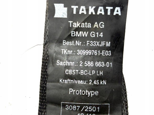 BMW OE 2586663..XXXXXX BMW 8 G14 ПАСИ БЕЗПЕКИ ПЕРЕДНІ 2586663