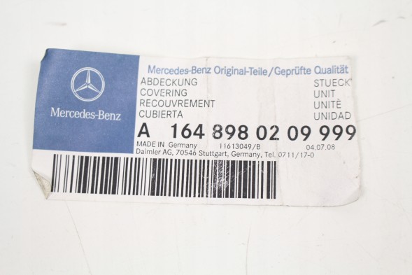 Mercedes-Benz OE ЧОХАЛ НА ЗАПИСКУ MERCEDES W164 A1648980209