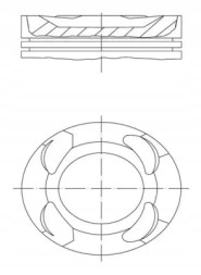 Mahle 081 PI 00109 000 Поршень двигуна 081 pi 00109 000 mahle bmw 1 3 e46