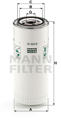 W 962 8 MANN FILTER Фільтр мастил