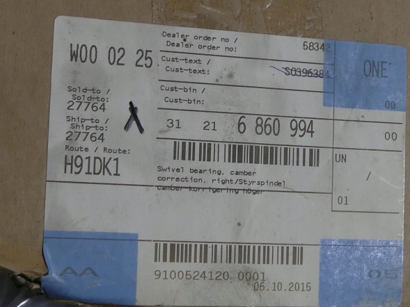 BMW OE 6860994 6876854 10/2023 BMW F39 40 F44 F45 F46 F48 MINI F54 ПЕРЕДНЯ ПРАВА ПОВОРОТНА ЦАПФА НОВА 6876854
