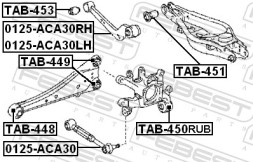 TAB 450RUB FEBEST САЙЛЕНТБЛОК ЗАДНЬОЇ ЦАПФИ