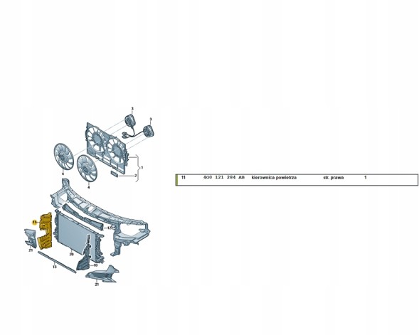 Audi OE 4G0121284AB Повітряне кермо audi a6 c7 права 4g0121284ab