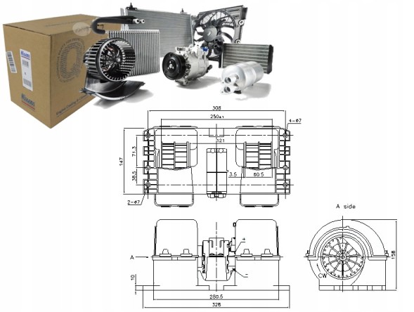 Nissens PRO/87190 NIS Повітродувний двигун (24в з вітряками) man f 90 f 90 u + асистент зіткнення #34