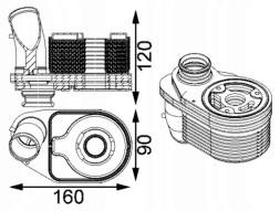 Mahle CLC 203 000S Охолоджувач масла, моторне масло mahle clc 203 000s