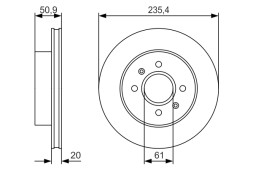 0986479R52 BOSCH Диск гальмівний