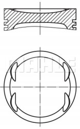 Mahle 004 08 00 Поршень mahle 004 08 00
