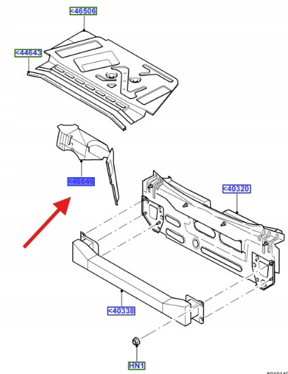 Ford OE РУЧКА ОБШИВКА ЗАДНЯ ЛІВА FORD FOCUS MK1 1998- 1134349 _ PXS41-F46649-AA