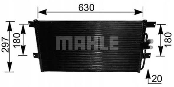 Mahle AC 217 000S Конденсатор радіатора кондиціонування повітря ac 217 000s mahle