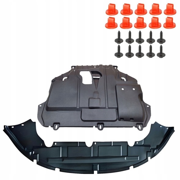 SRC 1302804S + GC FOCUS 2 + CLIPS FOCUS НИЖНЯ КРИШКА ДВИГУНА + КРИШКА КОРОБКИ + ЗАПОНКИ FORD FOCUS MK2 II C-MAX