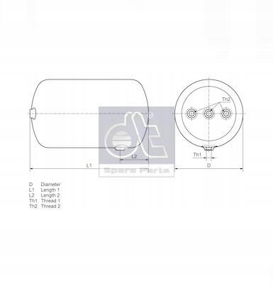 DT Spare Parts 4.66438 Dt spare parts 4.66438 повітряний резервуар, пневматична установка