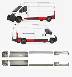 BOLMA-MB M02RPR BOXER DUCATO JUMPER 2006- ДОВГИЙ LONG L3 ПОРІГ РЕМОНТНА ВСТАВКА КРИЛА КОМПЛЕКТ 8 шт