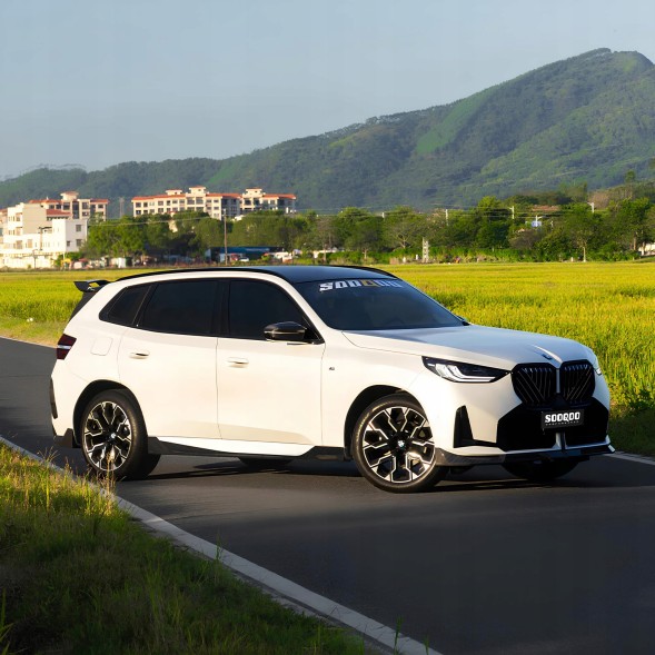 Китай T-524 Карбонові накладки / пороги для BMW X3 G45 (2024+) у стилі SOOQOO