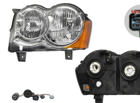 Eagle Eyes 55157482AC; 55157482AD; 55157482AD/AC; 55157482AE;Reflektor główny JEEP GRAND CHEROKEE (WH) 08-07.10 P/PRAWA 55157482AB Фара головна JEEP GRAND CHEROKEE (WH) 08-07.10 Лів/Прав 55157482AB