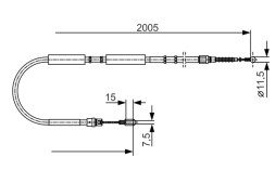 1987477923 BOSCH ТРОС ГАЛЬМIВНИЙ ПРАВИЙ