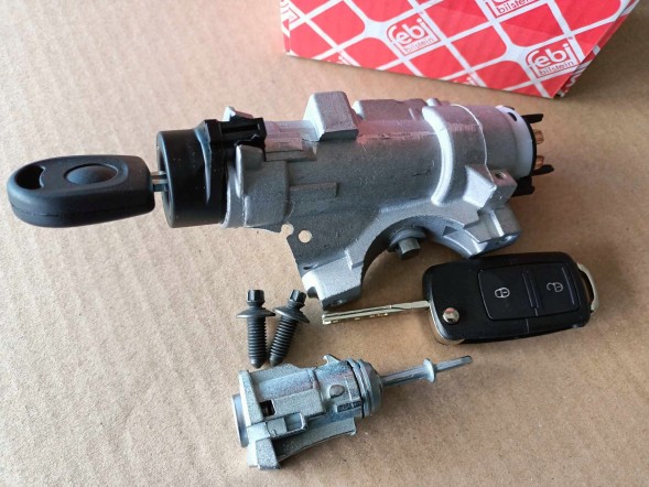 Febi Bilstein VW GOLF IV 4 BORA NOWA STACYJKA ZAMEK WKŁADKA DRZWI ZESTAW KOMPLET ZAMKÓW Замок запалювання Volkswagen комплект замка дверей з ключами
