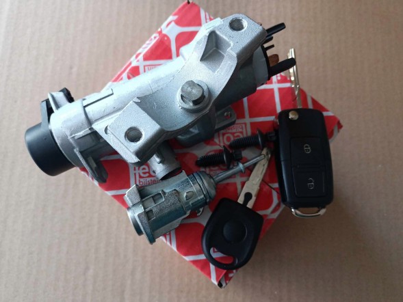 Febi Bilstein VW GOLF IV 4 BORA NOWA STACYJKA ZAMEK WKŁADKA DRZWI ZESTAW KOMPLET ZAMKÓW Замок запалювання Volkswagen комплект замка дверей з ключами