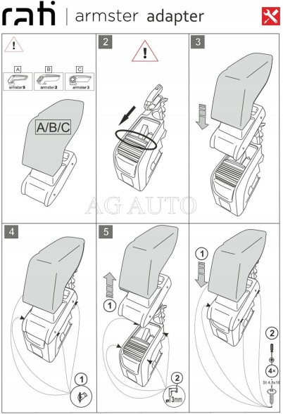Rati 76.V05137A Підлокітник призначений для Opel Mokka, 2012-2019, Armster 3