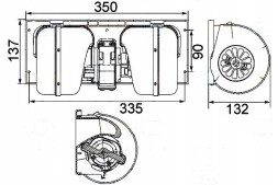 Behr Hella Service BRH8EW 351 024-491/RS7 Вентилятор повітродувки behr hella 1672646 1331270 742