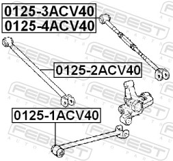0125 2ACV40 FEBEST ТЯГА ЗАДНЯ ПОПЕРЕЧНА