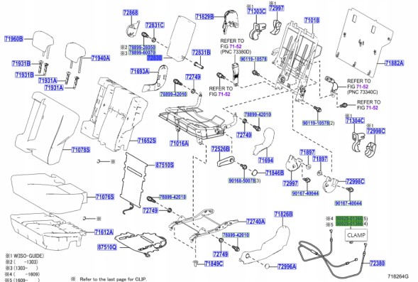 Toyota OE 72830-42120-C1 Підлокітник Середній Заднього Сидіння TOYOTA RAV4 12/2012-08/2019 Оригінал