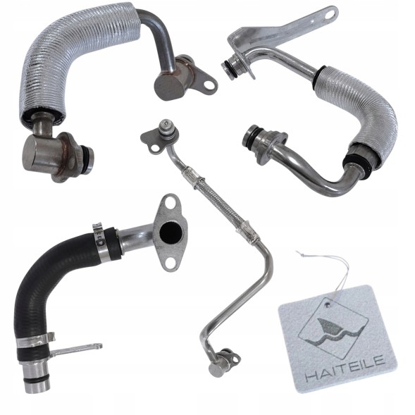 PiterParts HT-KPL_001 Комплект шлангів для турбіни BMW N20 N26, 4 шт., для охолодження та змащення турбокомпресора, OEM