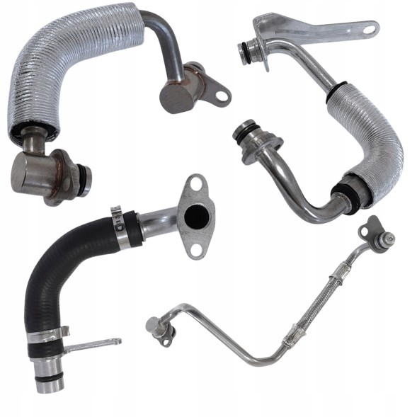PiterParts HT-KPL_001 Комплект шлангів для турбіни BMW N20 N26, 4 шт., для охолодження та змащення турбокомпресора, OEM