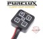 PURELUX Mini Panel Sterowania 4 Przyciski 12V 24V Kontroler LED Off Road HS15739-17511 PURELUX Міні-панель керування 4 кнопки 12В 24В контролер LED для позашляховиків