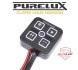 PURELUX Mini Panel Sterowania 4 Przyciski 12V 24V Kontroler LED Off Road HS15739-17511 PURELUX Міні-панель керування 4 кнопки 12В 24В контролер LED для позашляховиків