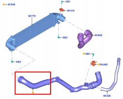 Turboair 203737510 FORD KUGA ESCAPE 2,0 EcoBoost 240КМ ПРОВІДНА ТРУБА ВАЗ ТУРБО ІНТЕРКУЛЕРА