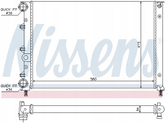 Nissens 60052 Охолоджувач, система охолодження двигуна nissens 60052