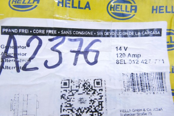 Hella 8EL 012 427-771 Генератор vw t4 passat b3 гольф iii 021903017b 021903023л 023903025р hella
