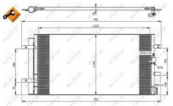 350046 NRF Радіатор кондиціонера