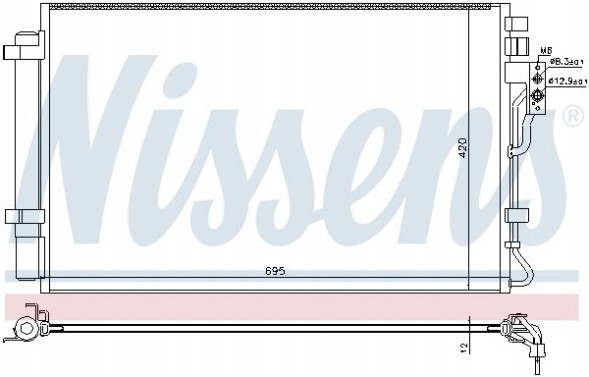 Nissens 940595 Охолоджувач кондиціонера - nissens 940595