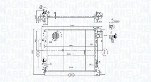 MAGNETI MARELLI 350213163200 Охолоджувач води 350213163200 magneti marelli