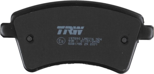 GDB1785 TRW Комплект гальмівних колодок дискові