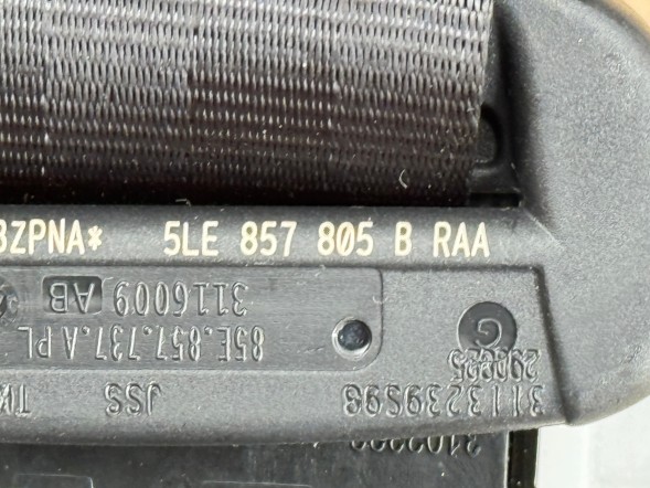 Skoda OE 5LE857805B / 5LE857806B SKODA ENYAQ IV 2020-2026 ПАСИ БЕЗПЕКИ ЗАДНІ КОМПЛЕКТ ОРИГІНАЛ