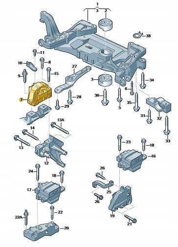 Volkswagen OE 1K0199262CN ( INTRAD ) ПОДУШКА ДВИГУНА VW SKODA SEAT OE 1K0199262CN