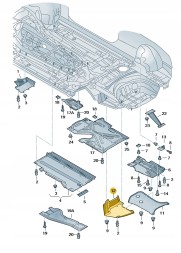 Audi OE ПЛАСТИНА КРИШКИ ШАСІ ЛІВА ЗАДНЯ AUDI A4 B8 8K0825219A