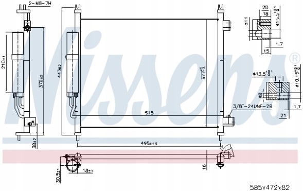 Nissens 940600 Nissens 940600 конденсатор, кондиціонер