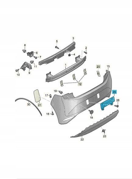 Volkswagen OE 10A807145C Рамка номерного знака ASO VW SEAT