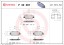 P30067 BREMBO Комплект гальмівних колодок з 4 шт дисків