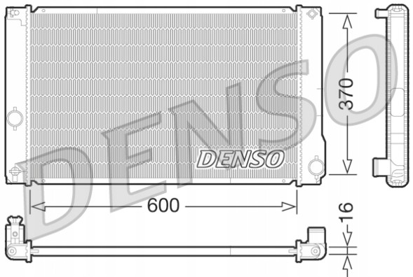 Denso DRM50076 Радіатор, система охолодження двигуна denso drm50076