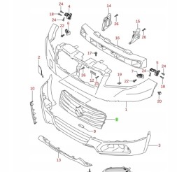 Suzuki OE 71741-61M00-CHR-SS Решітка радіатора Suzuki OE срібляста передня
