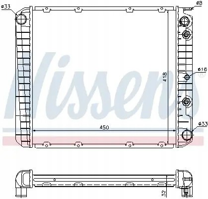 Nissens 65520A Охолоджувач води 65520а nissens volvo 240 740