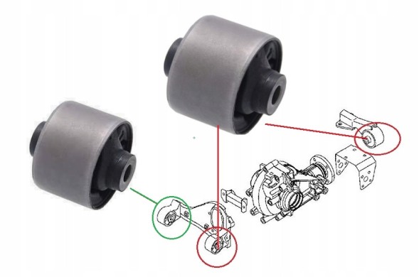 Prolights ACN-DA-009 ВТУЛКИ ДИФЕРЕНЦІАЛА DAIHATSU TERIOS 2006- КОМПЛЕКТ