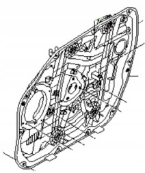 Hyundai OE 82481D7010 Механізм склопідйомника передніх правих дверей Hyundai Tucson TLE 2015-2020