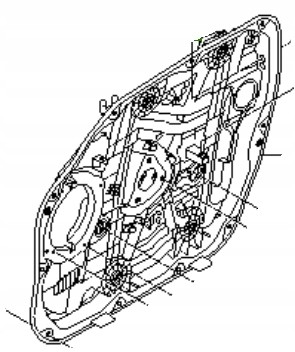 Hyundai OE 82481D7010 Механізм склопідйомника передніх правих дверей Hyundai Tucson TLE 2015-2020