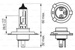1987302803 BOSCH Автолампа 12V 60 55W H4 ECO картон
