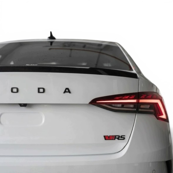 Китай Spoiler Lotka Skoda Octavia 4 Спойлер Skoda Octavia 4 2019-2024 у стилі RS, чорний глянець, накладка, крило